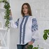 Блузка з вишивкою "Синій льон"